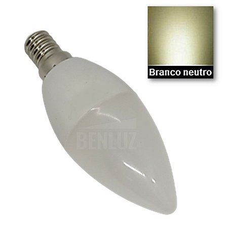 Lâmpada LED Vela 4,5W Branco Frio E14