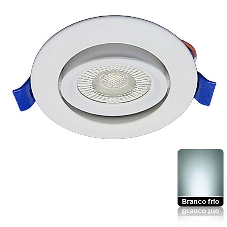 Spot LED SMD 5W Redondo Direcionável Branco Frio