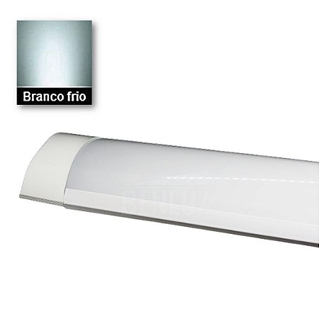 Luminária LED Linear De Sobrepor 18W Branca Fria 60CM - Bivolt