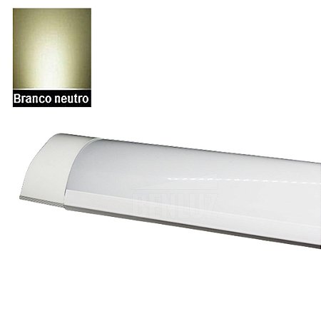 Luminária LED Linear De Sobrepor 18W Branca Neutro 60CM  - Bivolt
