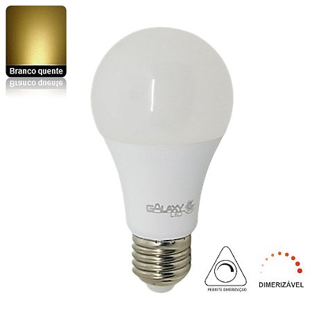 Lâmpada Bulbo LED 9,5W Dimerizável A60 Branco Quente 3000K
