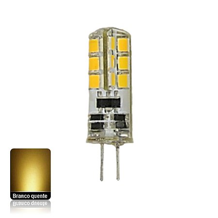 Lâmpada LED Halopin G4 Siliconada 2W Branco Quente 110v