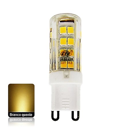 Lâmpada LED Halopin G9 4,5W Branco Quente 110V