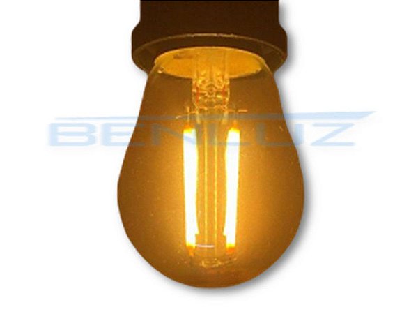 Lâmpada Bulbo LED 2W  Bolinha Filamento Branco Quente Bivolt - G45
