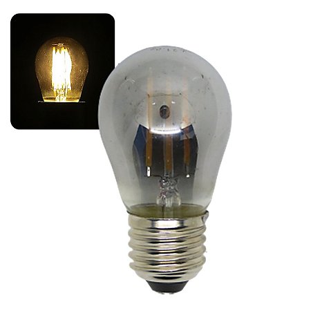 Lâmpada LED Bulbo G45 4W Bolinha Filamento Branco Quente