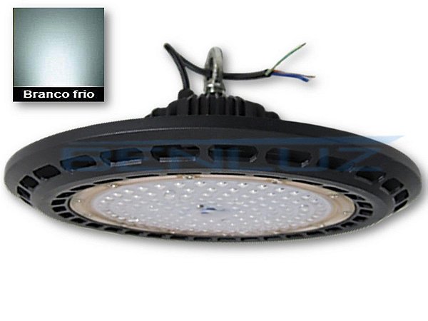 Luminária Industrial High Bay UFO LED 200W Branco Frio Bivolt IP65