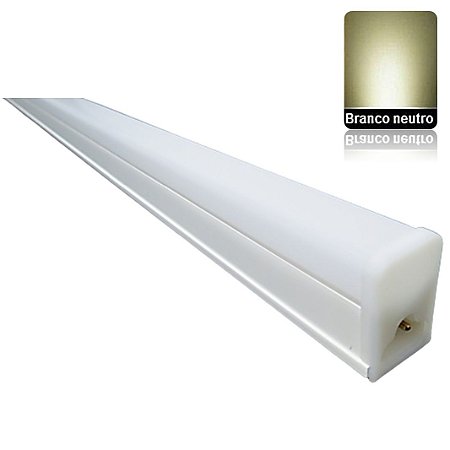 Lâmpada LED Tubular 18W com calha fosco T5 115cm Branco Neutro 4000k