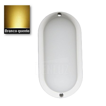 Luminária LED Arandela 8W Tartaruga Branco Quente 3000K