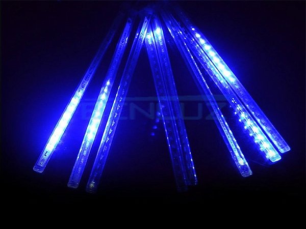 Tubo Chuva De Meteoro Snow Fall LED Azul Individual 1 Metro Bivolt