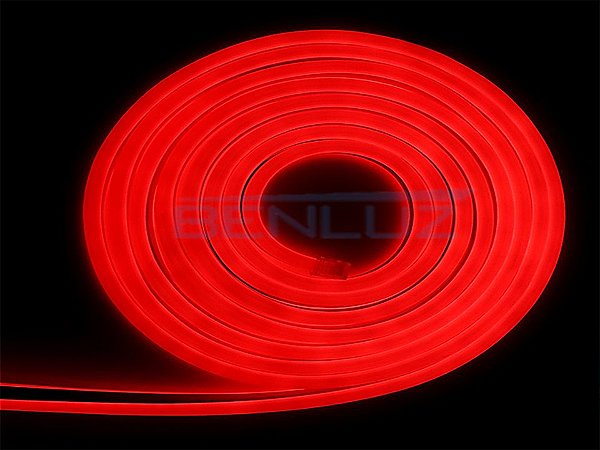 Mangueira Neon De LED Flexível 12V Rolo com 50 Metros Vermelho