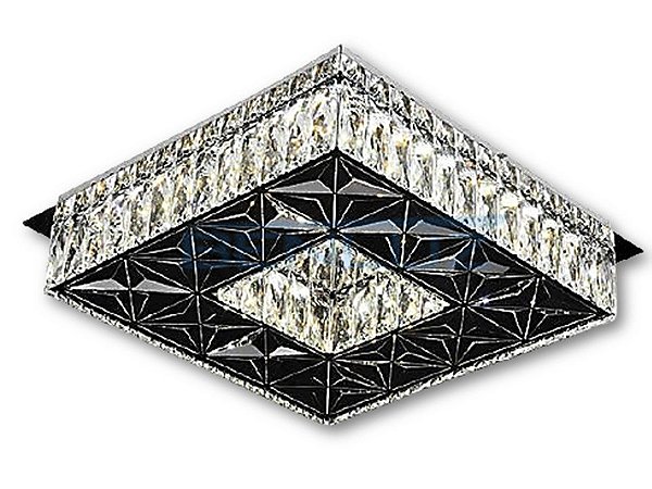 Plafon Quadrado 35CM Cristal LED 32W 3000K Bivolt