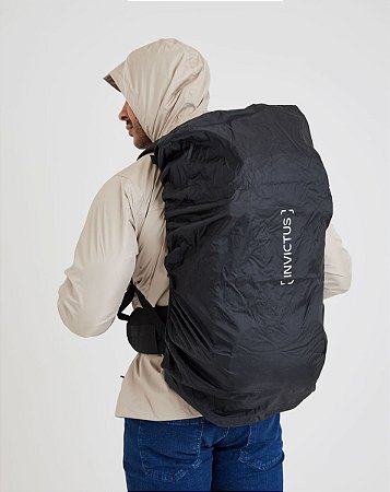CAPA DE CHUVA PARA MOCHILA IMPERMEÁVEL INVICTUS DRYPACK PRETO 40L - 60L