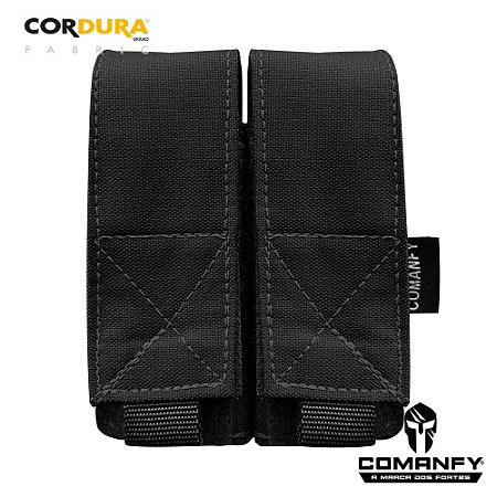 PORTA CARREGADOR DE PISTOLA DUPLO CORDURA