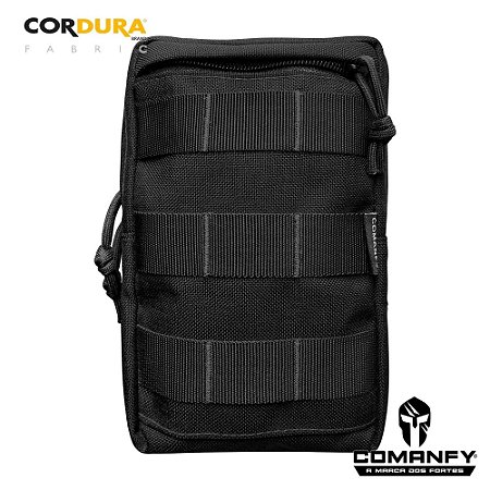 BOLSO VERTICAL MEDIO EM CORDURA® 1000D - PRETO / COMANFY