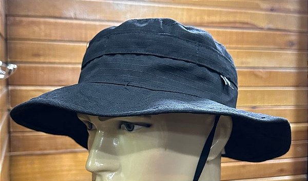 CHAPÉU RIP STOP COM ABA PRETO GUERREIRO