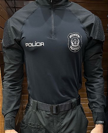 COMBAT SHIRT PRETA PPDF MASCULINA