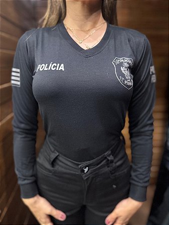 CAMISETA PPGO MALHA FRIA (PV) FEMININA MANGA LONGA