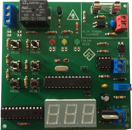 Placa  Automático Energia Solar X Rede Concessionária