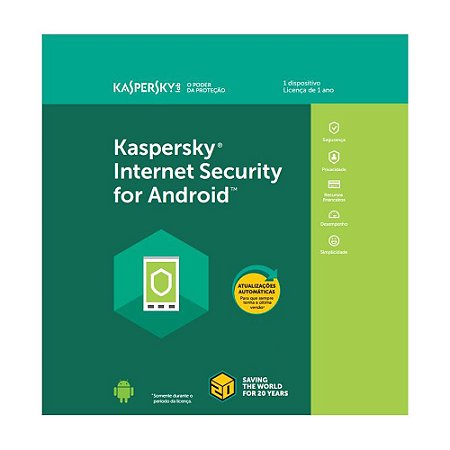 Kaspersky Internet Security para Android 2022 - 1 Dispotivo - 1 Ano - (Frete Grátis - Envio Digital)