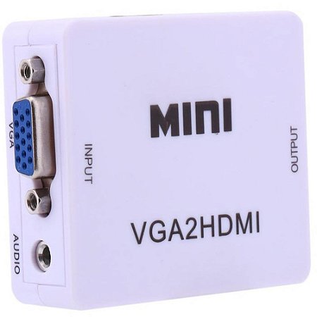 Conversor VGA Entrada para HDMI Saída Com Áudio P2