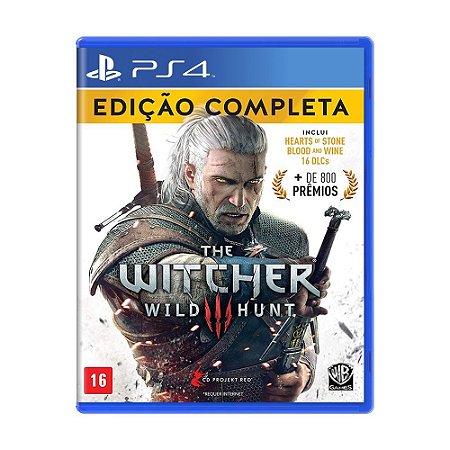 Jogo The Whitcher 3: Wild Hunt Playstation Hits PS4 Mídia Física