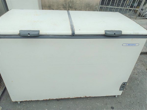 Freezer Horizontal Metalfrio 2 tampas 400 Litros Branco - 110V