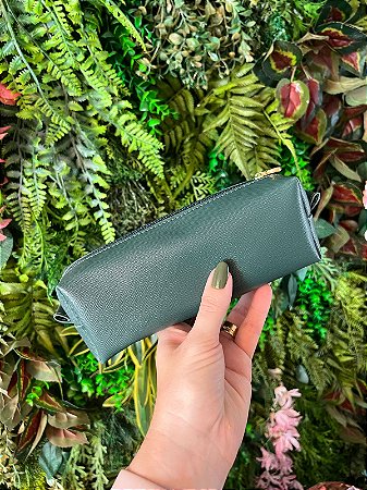 Estojo Giovanna verde oliva personalizado