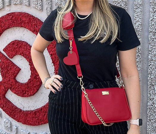 Bolsa Daniela vermelha personalizada
