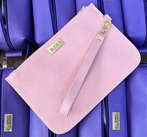 Clutch Natalia rosa blush personalizada