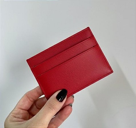 Porta cartão Cris vermelho personalizado