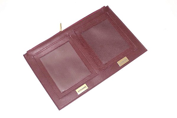 Porta passaporte grande marsala personalizado