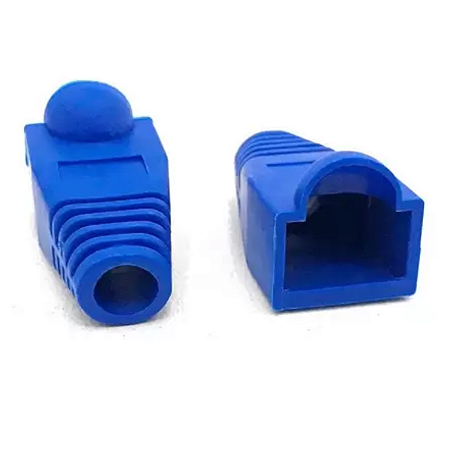 Capa protetora para conector plug RJ45 azul (pacote c/ 10 unidades)