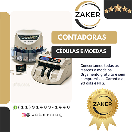 Assistência Técnica, Conserto de Contadoras, Separadoras, Validadoras de Dinheiro, notas, moedas e cédulas.