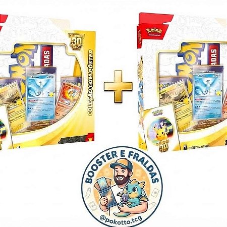 COPAG Pokémon TCG Celebração 30 Anos 2 Blister triplo com Pôster 1 Pikachu Garantido Produto Original para Colecionadores e Jogadores
