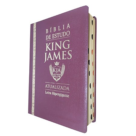 Bíblia de Estudo King James Atualizada Capa Luxo Bordô - CPP