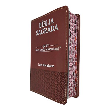Bíblia Sagrada NVI Letra Hipergigante Luxo Bordô - CPP