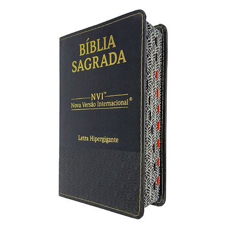 Bíblia Sagrada NVI Letra Hipergigante Luxo Preta - CPP