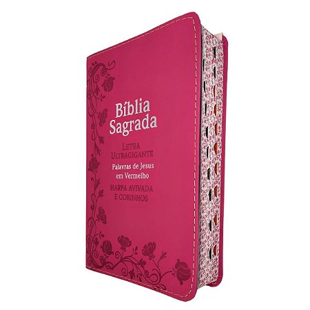 Bíblia Sagrada RC Letra Ultragigante Harpa - Pink - Cpp