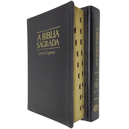Bíblia Sagrada Letra Gigante Média Índice Lateral Sem Harpa - Preta