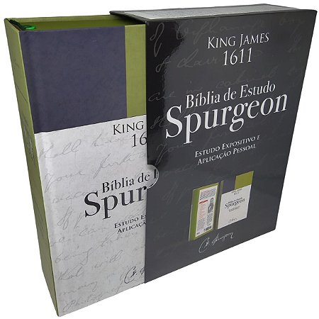 Bíblia de Estudo Spurgeon King James 1611 Capa Dura Verde
