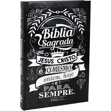 Bíblia Sagrada Lettering NTLH S/ Índice Capa Dura Lateral Preta SBB