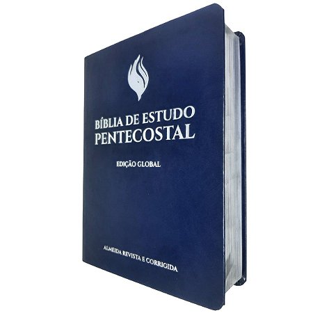Bíblia De Estudo Pentecostal Edição Global Cpad Azul Grande