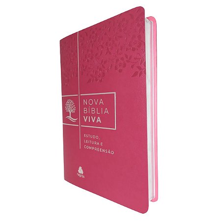 Nova Bíblia Viva De Estudo Capa Luxo Pink Feminina - Hagnos