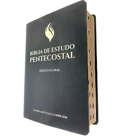 Bíblia De Estudo Pentecostal Com Índice Cpad Preta Grande