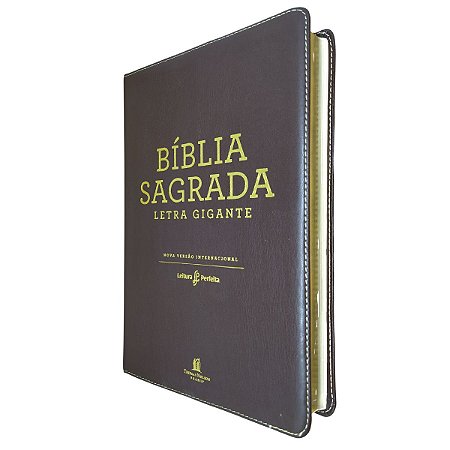 Bíblia Sagrada Letra Gigante NVI Leitura Perfeita Luxo Marrom