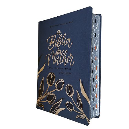 A Bíblia da Mulher Grande SBB | Com Índice | Azul Tulipa