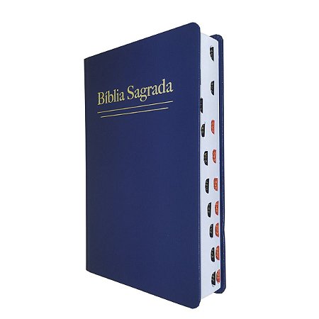 Bíblia Sagrada | Letra Grande | ARC | Luxo Azul | Com Índice
