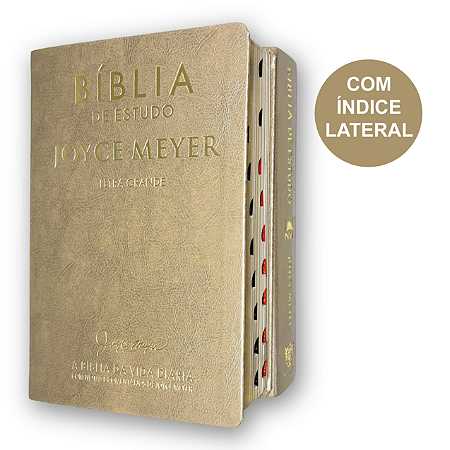 Bíblia de Estudo Joyce Meyer | Dourada | Letra Grande Bello