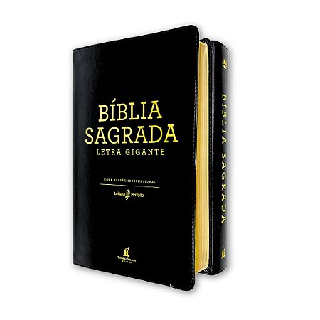 Bíblia Sagrada Letra Gigante NVI Leitura Perfeita Luxo Preta | Thomas Nelson