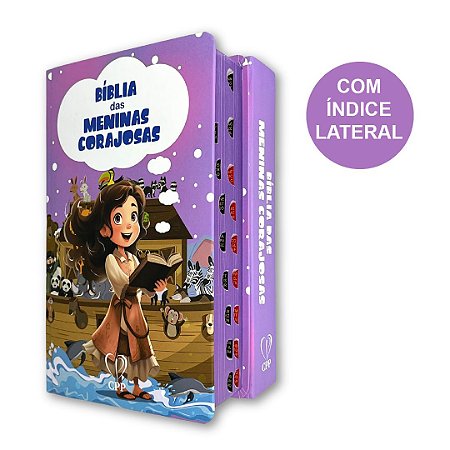 Bíblia Das Meninas Corajosas ARC | Harpa Índice Ilustrações Lilás | CPP